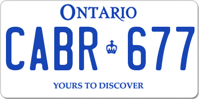 ON license plate CABR677