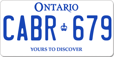 ON license plate CABR679