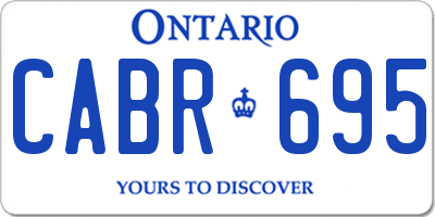 ON license plate CABR695