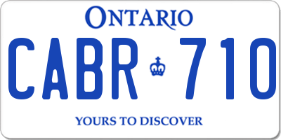 ON license plate CABR710