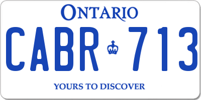 ON license plate CABR713