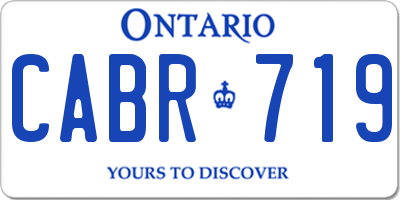 ON license plate CABR719