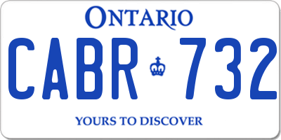 ON license plate CABR732