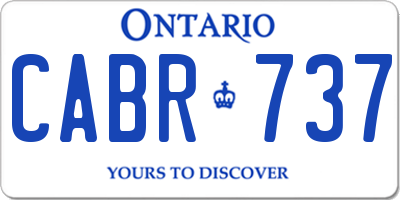 ON license plate CABR737