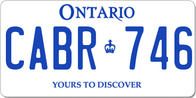 ON license plate CABR746