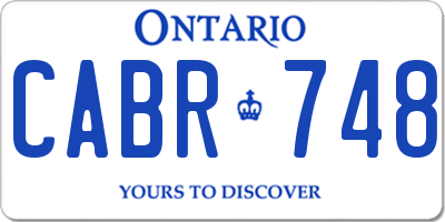 ON license plate CABR748