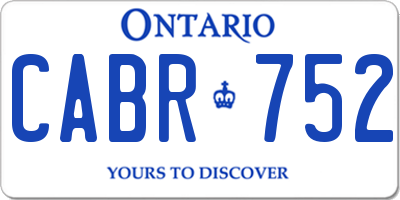 ON license plate CABR752