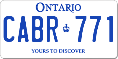 ON license plate CABR771