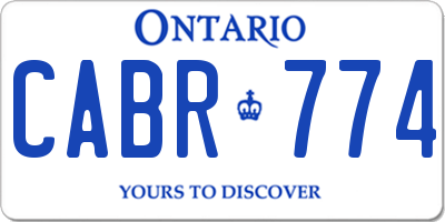 ON license plate CABR774