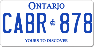 ON license plate CABR878