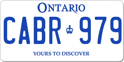 ON license plate CABR979