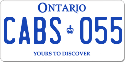 ON license plate CABS055