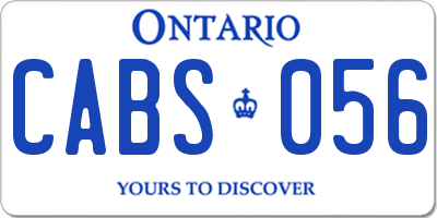 ON license plate CABS056