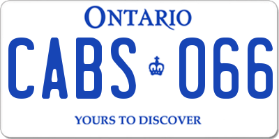 ON license plate CABS066