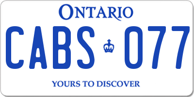 ON license plate CABS077