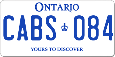 ON license plate CABS084