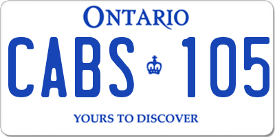 ON license plate CABS105