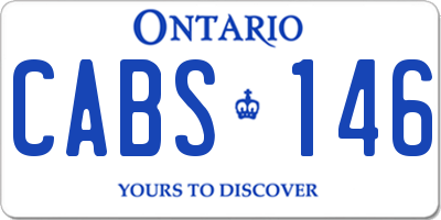 ON license plate CABS146