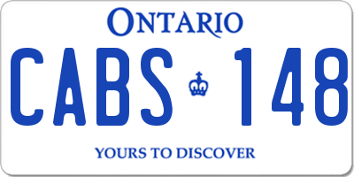 ON license plate CABS148