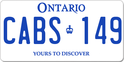 ON license plate CABS149