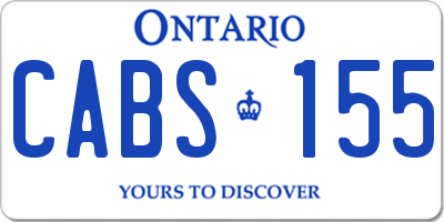 ON license plate CABS155