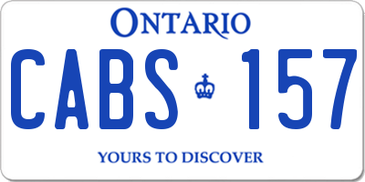 ON license plate CABS157