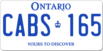 ON license plate CABS165