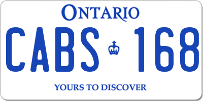 ON license plate CABS168