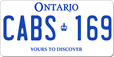 ON license plate CABS169