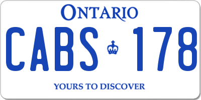 ON license plate CABS178