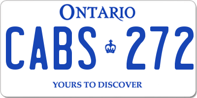 ON license plate CABS272