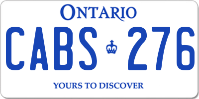 ON license plate CABS276