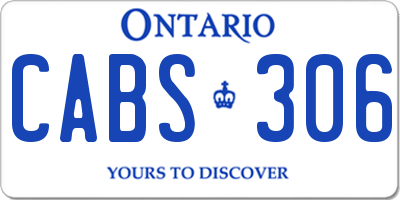 ON license plate CABS306