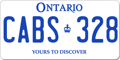 ON license plate CABS328