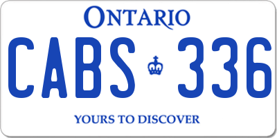 ON license plate CABS336