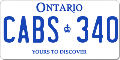 ON license plate CABS340