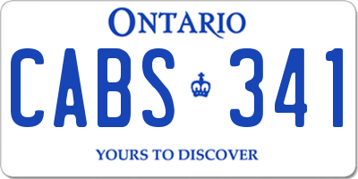 ON license plate CABS341