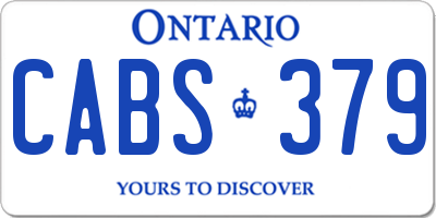 ON license plate CABS379