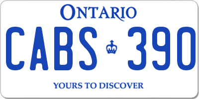 ON license plate CABS390