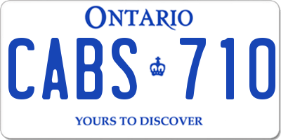 ON license plate CABS710