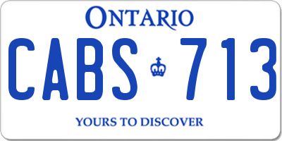 ON license plate CABS713