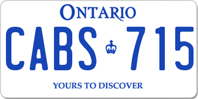 ON license plate CABS715