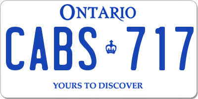 ON license plate CABS717