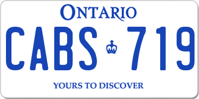 ON license plate CABS719