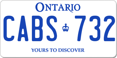 ON license plate CABS732