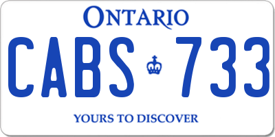 ON license plate CABS733