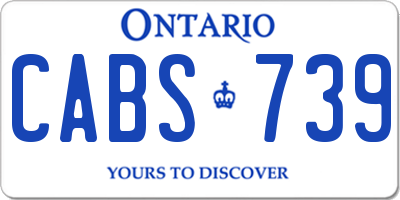 ON license plate CABS739