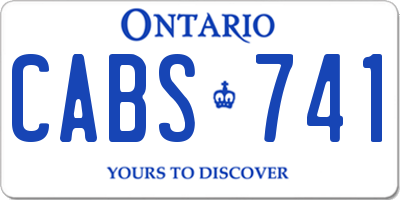 ON license plate CABS741