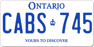 ON license plate CABS745