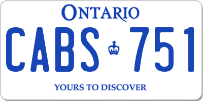 ON license plate CABS751